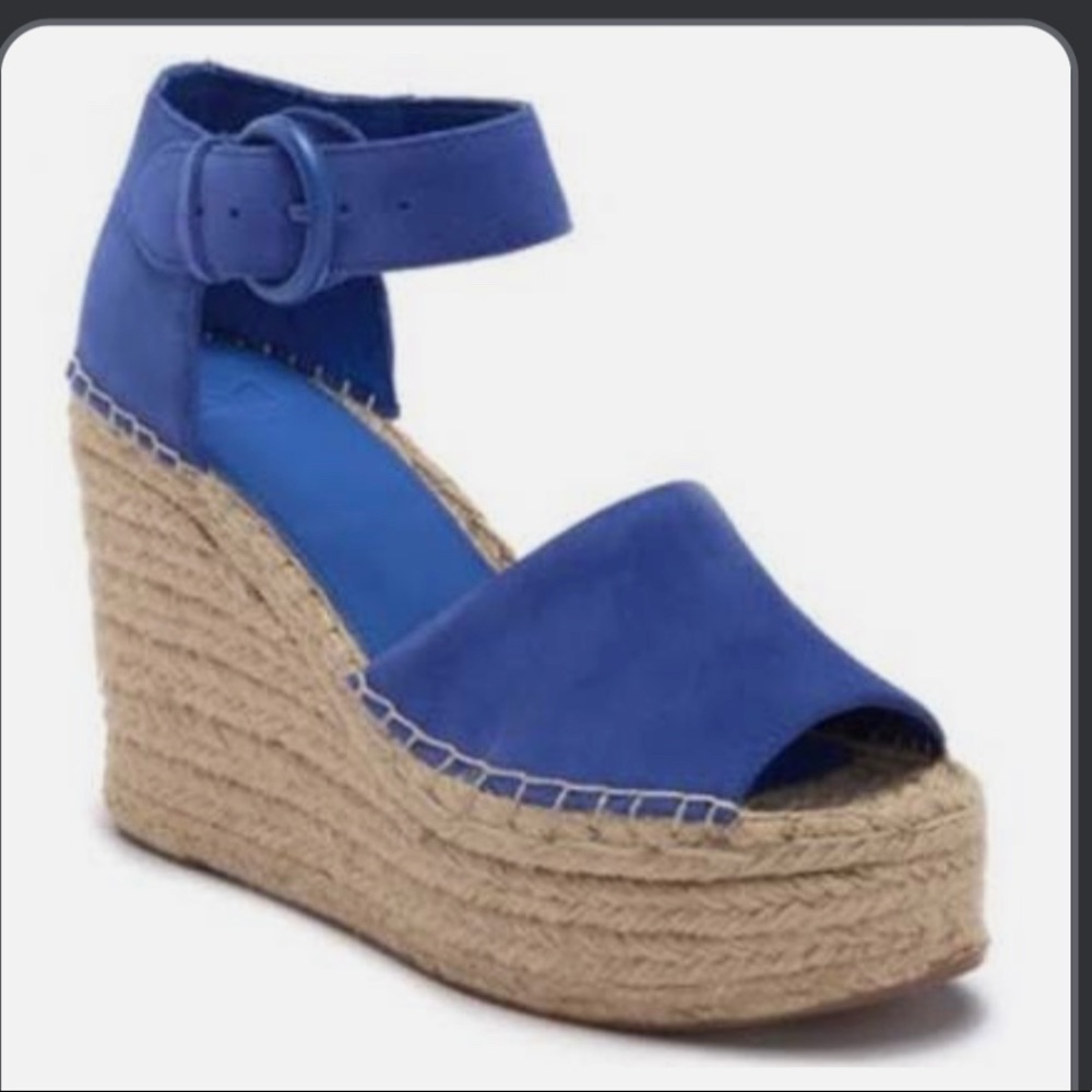 Marc Fisher Alida blue wedge